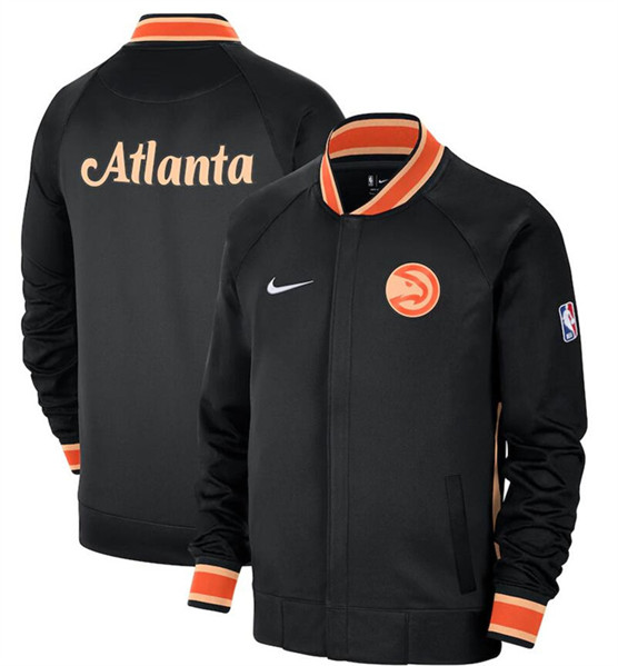 Men's Atlanta Hawks Black 2022/23 City Edition Full-Zip Jacket